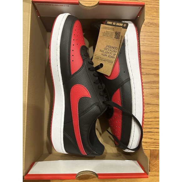 Nike Court Vision LO NN Sneakers Men’s Size 11.5 Black/University Red FJ0685-010 - Picture 3 of 7